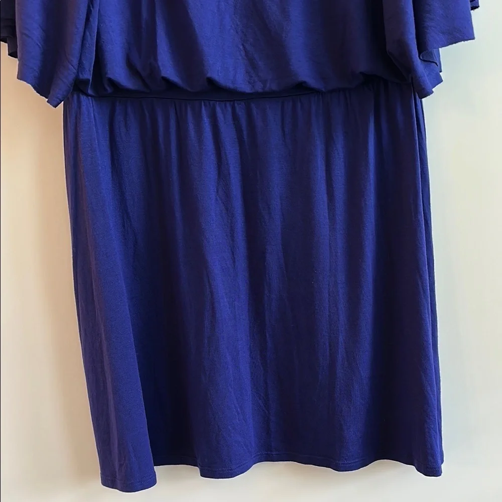 Scoop NYC Dark Purple Draped Dress